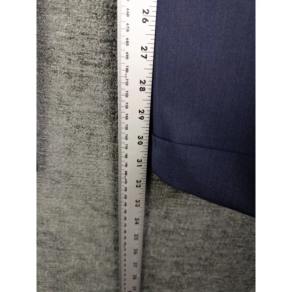 Set of 2 Brooks Brothers 1818 Regent Dress Pants Mens 35‎ Navy Pleated 100% Wool